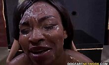 ebony babe nikki ford enjoys a buffet of white cocks in interracial orgy