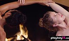 Daniella Smith and her busty GF do naked yoga, want to join?