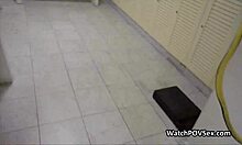 interracial teen dildo play in locker room