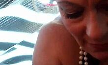 Samantha sucks cock deep and hard in outdoor amateur action.