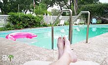 4th of July TRAILER TRASH POOL BASH with big cock action!