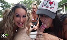 4th of July TRAILER TRASH POOL BASH with big cock action!