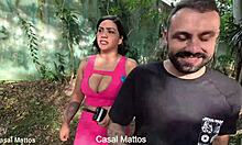 um dia com o casal mattos e suas tetas naturais grandes 😍