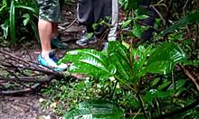 Guys having wild orgy in the forest