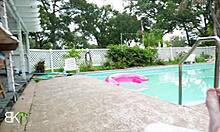 4th of July TRAILER TRASH POOL BASH with big cock action!