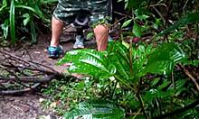 Guys having wild orgy in the forest