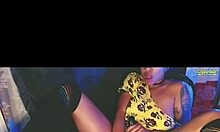 Ebony Candela Viv4 Masturbates with Dildo in Caribbean Solo Scene