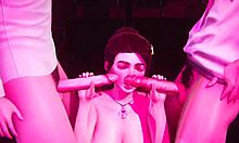 A student gets fucked by two dicks in this club scene?