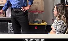 Man, mall officer ties bratty shoplifter teen to chair!