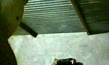 gay guy upside down tying wrists?