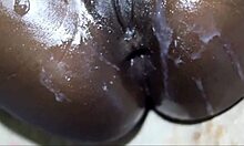 ebony friend bents over for deep anl creampie
