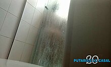 Having Sex Hiding with Shower Repair Guy!