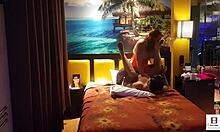 Peruvian Couple in Red Corset