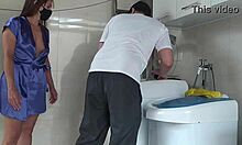 Técnico fixes washer but ends up banging hot client 😜