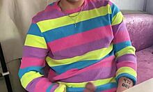 Horny college guy Joshua Lewis jacks off with big cock dirty talk