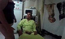 He cums on my face while I lick his ass