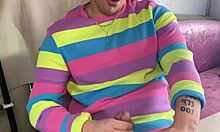 Horny college guy Joshua Lewis jacks off with big cock dirty talk