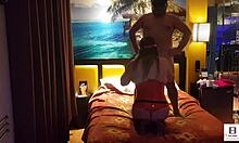 Peruvian Couple in Red Corset