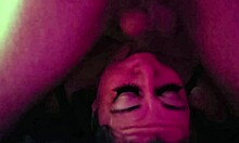 mature brunette amateur deepthroats big natural tits in homemade scene