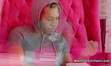 Pawg sucking big black cock