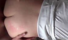 Blonde housewife blows hubby while friend fucks her