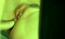 The teen rubs sperm on her box in a high definition anal scene