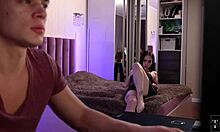 She stops playing computer and demands fucking with tight pussy and blowjob