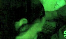 Amateur handjob on cigar chair