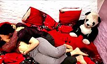 Hot Brunette Rides Big Ass In Sensual Orgasm.