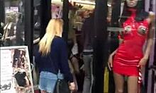 Milf flashes panties in paris with big black cock
