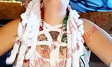 In a homemade sex tape, the pretty slave gets a sloppy wet throat fuck during cosplay.