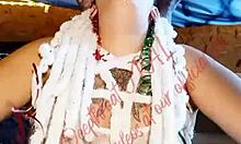 In a homemade sex tape, the pretty slave gets a sloppy wet throat fuck during cosplay.