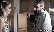 Young Teen Finally Fucks Her Mature Crush In BDSM Fantasy