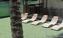 teen 18+ gives birthday blowjob and makes a mess