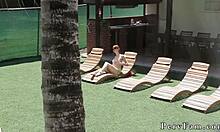 teen 18+ gives birthday blowjob and makes a mess