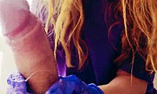 ASMR Handjob in Gloves with Massive Cum Load