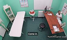 Doctor Sneaks a Quick Session with Petite Patient in Fake Hospital Room