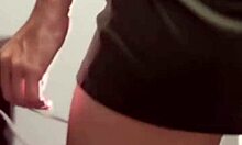 Blonde amateur shows off and rides in close-up homemade