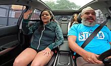 chris manauara strips naked in the car with her brother 😈