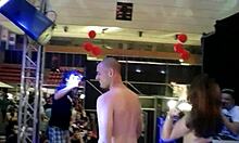 Rafael Anglada fucks 18yo Diana Rius. Big natural tits in public.