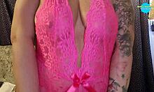 hot mom filming herself trying on sexy outfits