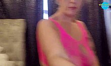 hot mom filming herself trying on sexy outfits