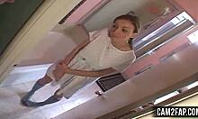 pigtails teen licks pussy intensely