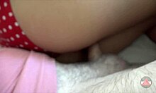 I’m pounding her polka dot swimsuit in hot pov action