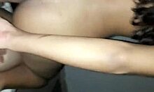 brunette young woman enjoys a relaxing solo session with amateurs