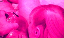 Hot blonde teen sneaks out for deepthroat and sex