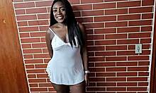 primeira vez da mulata joy alves no porno com pussy fucking e screaming!