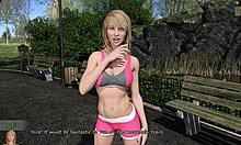 Sexy Blonde Katia Stared at During Training