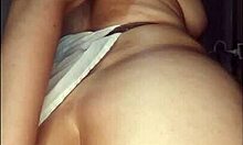 Wow, hot teen rubs her ass and pussy then cums hard!