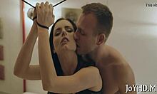 Hawt teen participates in an exciting competition game.